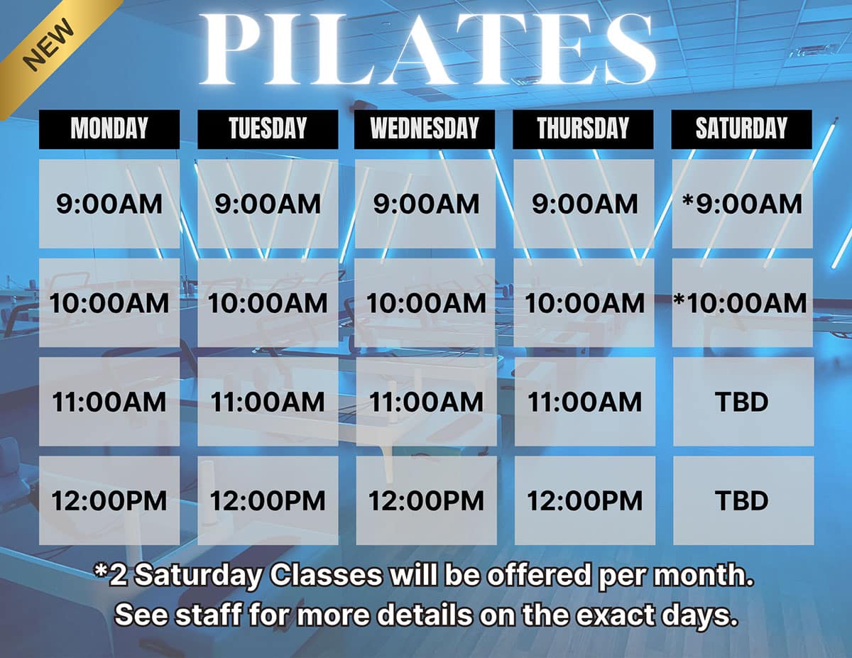 pilates schedule in tyler, tx